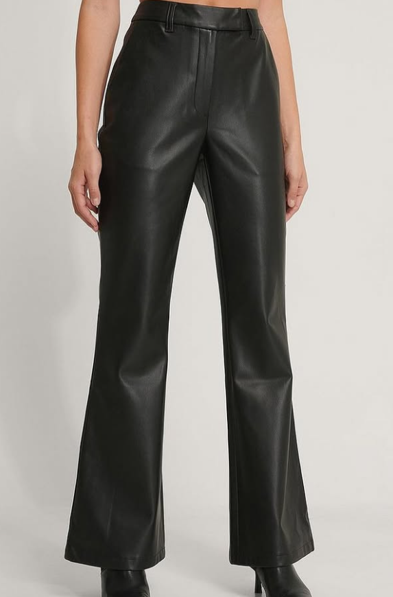 Flared PU pants