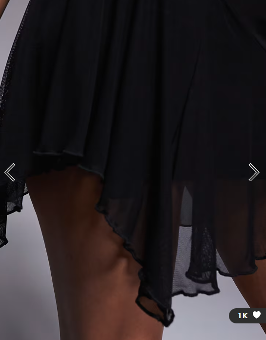Fashionkilla exclusive mesh overlay bandeau asymmetric frill hem mini dress in black