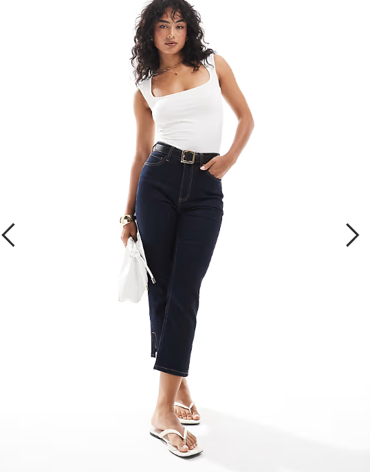 JJXX square neck top in white