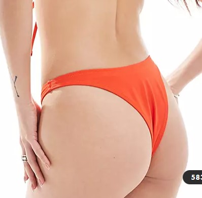 Mini brazilian bikini bottom in red