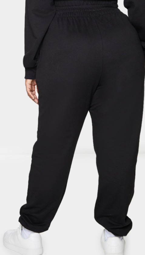 Plus Black California Print Joggers