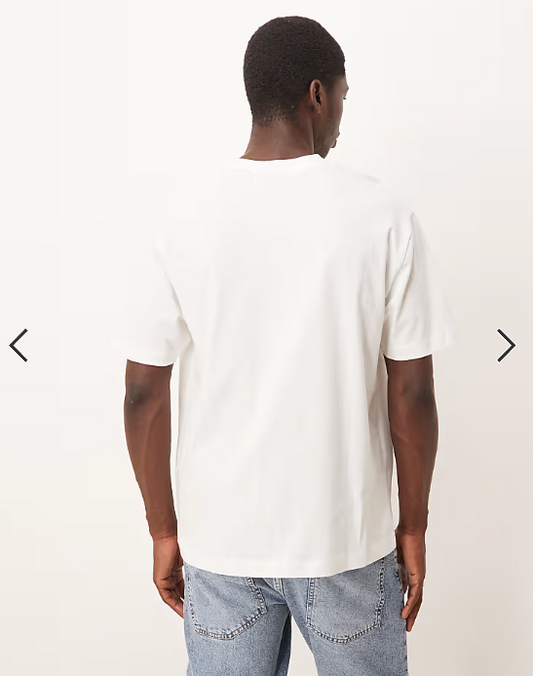 ASOS DESIGN relaxed fit t-shirt with bubble print detail in ecru.