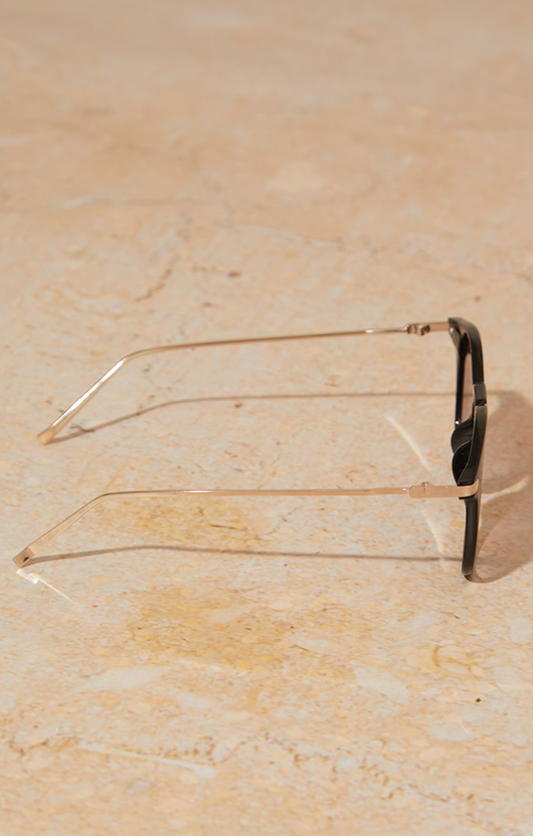 Black Classic Round Frame Sunglasses