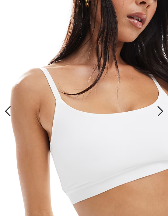 Pieces seamless bralette in white