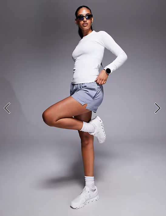 4505 seamless slim fit running long sleeve top in white