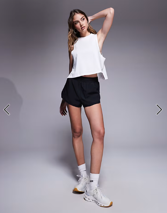 4505 drop armhole cropped cotton vest with quick dry finish in white