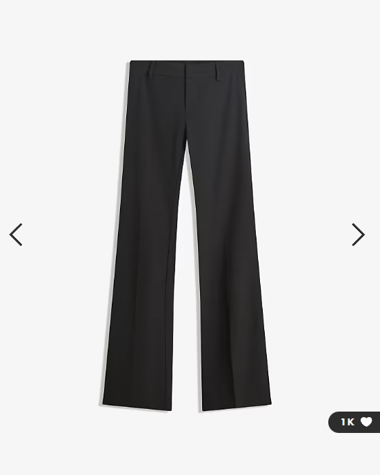 Bershka Bootcut trousers in black