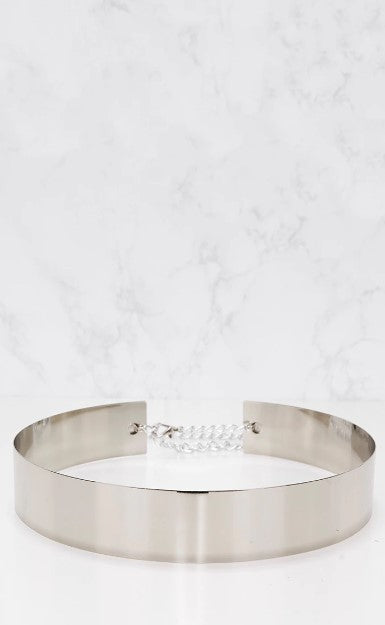 Silver Metal Plated Waist Belt