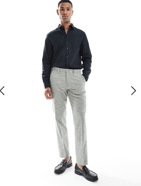 ASOS DESIGN formal easy iron twill regular shirt in black