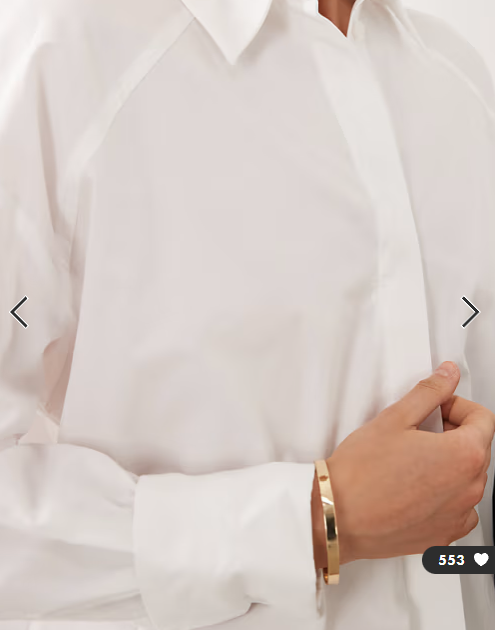 ASOS DESIGN oversized shirt in white