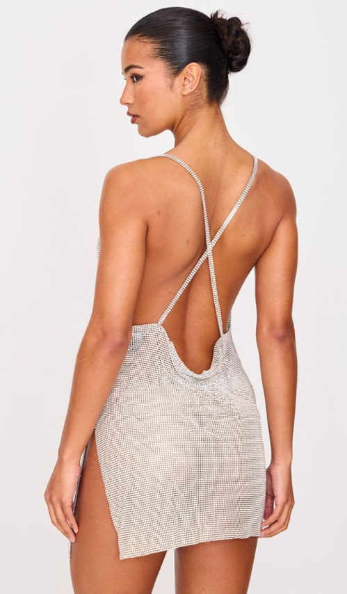 Silver Chainmail Mini Dress