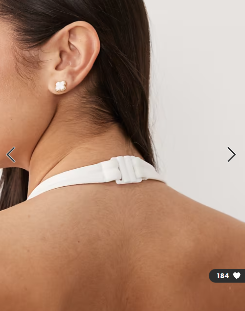 4505 soft touch halter neck vest with inner bra in white