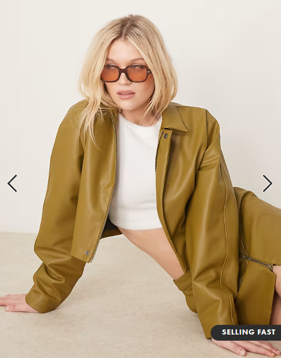 ASOS DESIGN square sunglasses in brown with orange lens