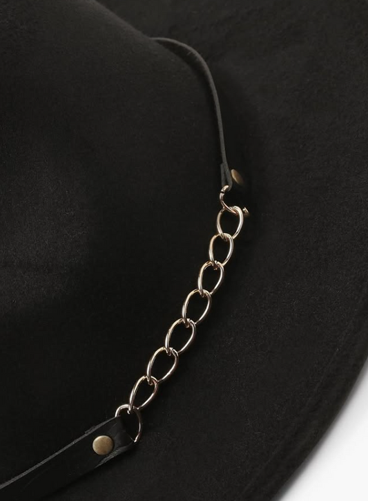 Chain Detail Fedora Hat
