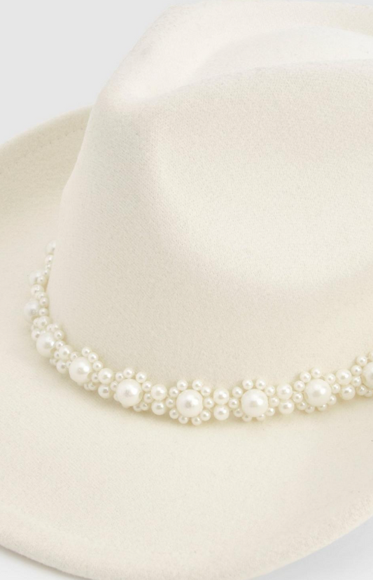 Pearl Detail Western Cowboy Hat