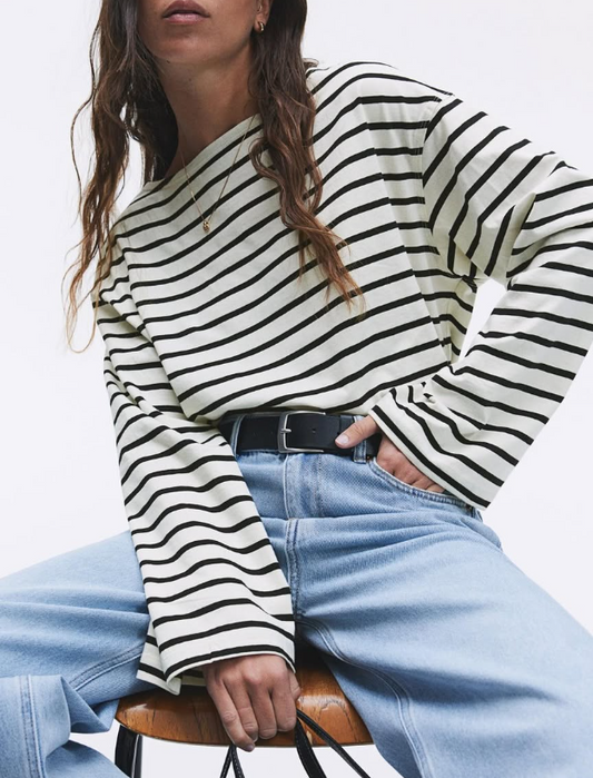 Na-kd - BOAT-NECK COTTON TOP