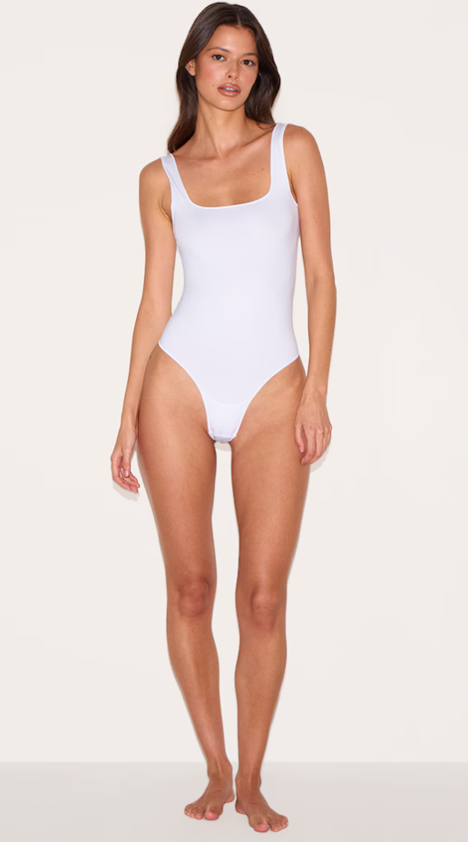 White Seamless Lingerie Bodysuit