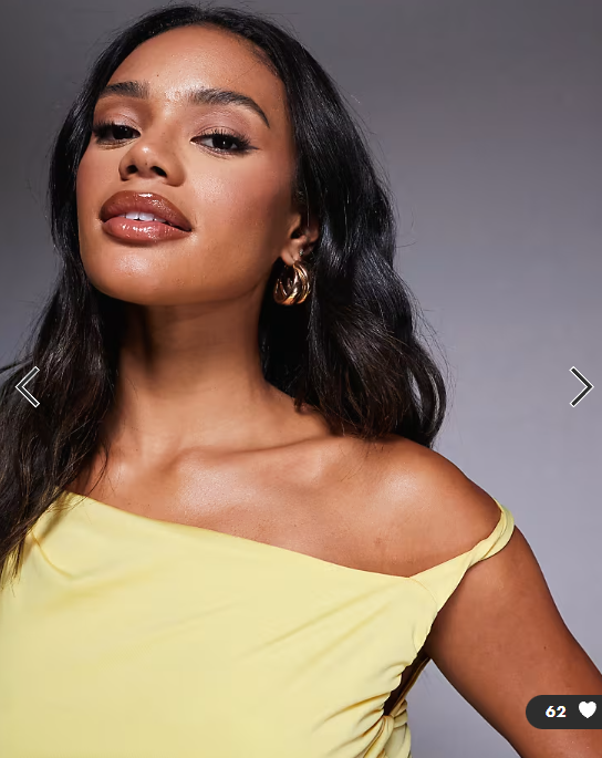 ASOS DESIGN draped twist strap tank top in buttermilk yellow - YELLOW