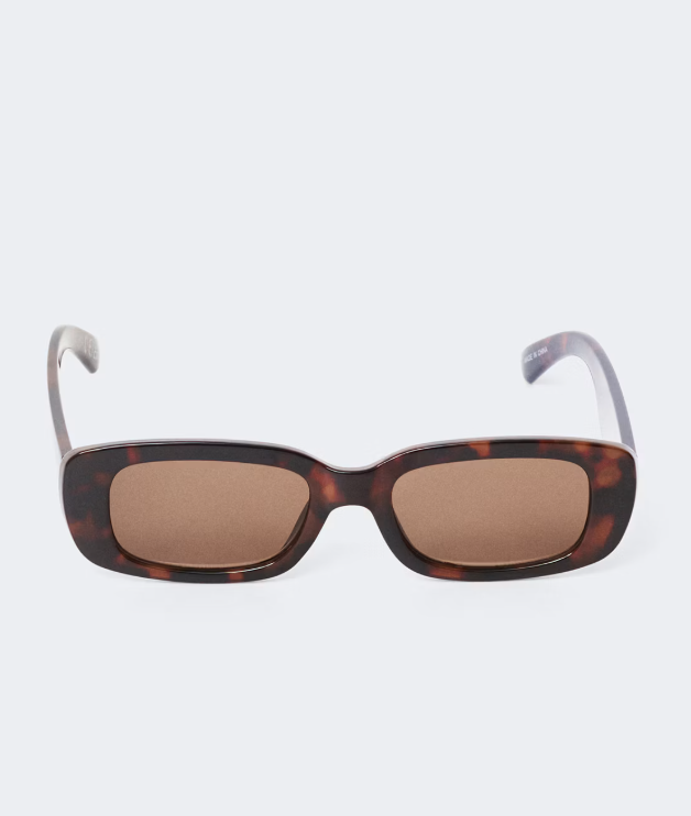 Gina tricot slim rectangular sunglasses in brown