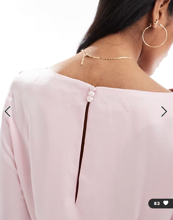 Vero Moda bell sleeve satin mini dress in blossom pink