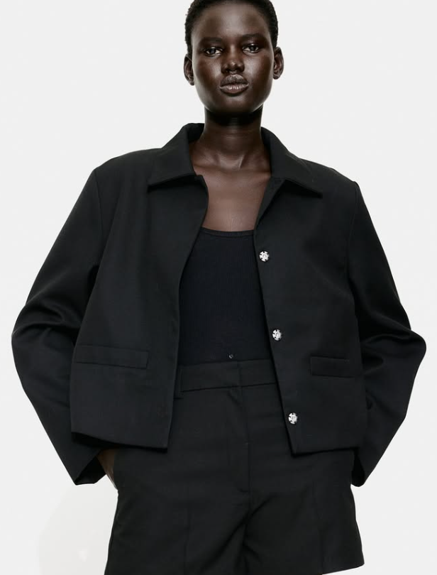 H&M - Collared Jacket - Black