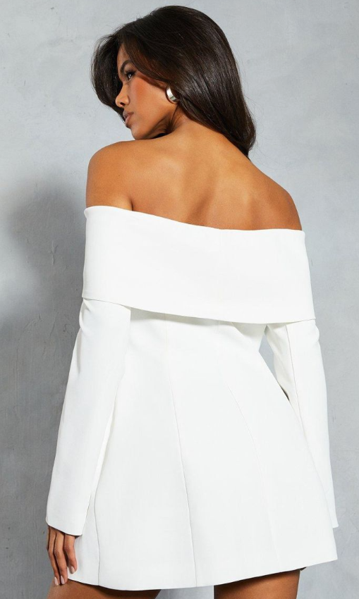 Tailored Bardot Blazer Mini Dress