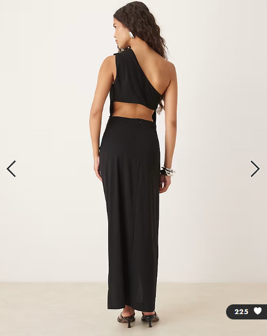 ASOS DESIGN ruched maxi dress in black