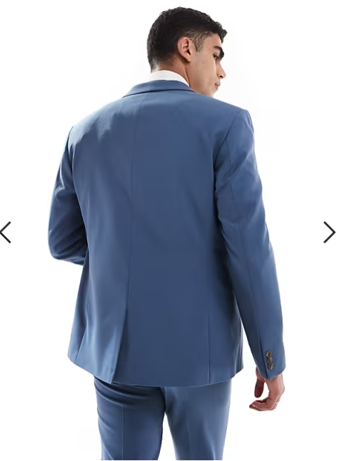 ASOS DESIGN skinny suit jacket in blue