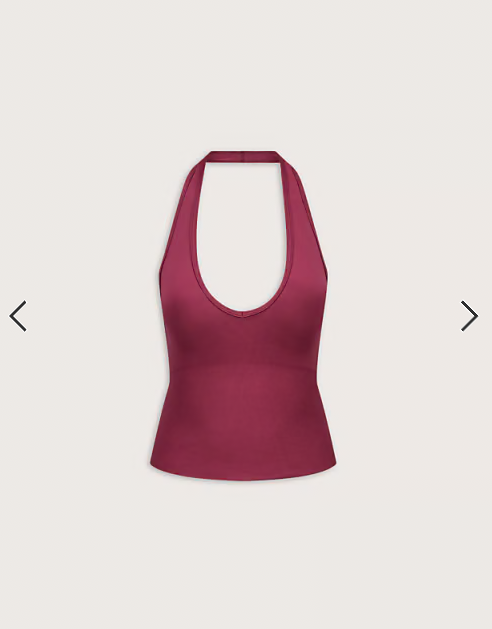 TALA Sculpt Seamless halter tank in cherry red