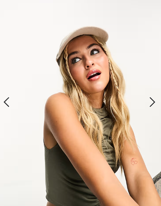 Weekday Essential linen mix cap in beige