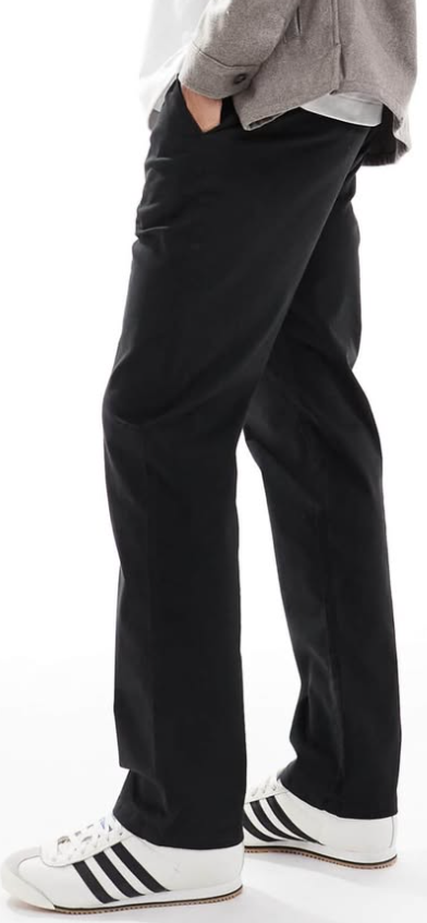 Asos - Threabare -MEN- straight fit trouser in black