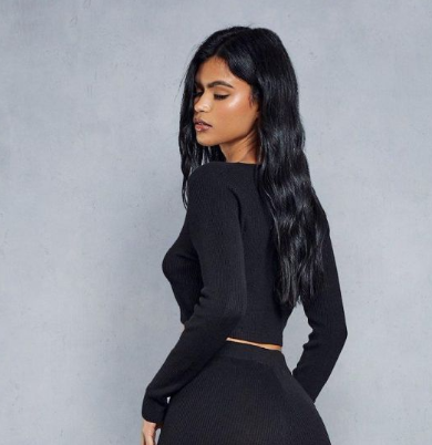 Knitted Ribbed Off The Shoulder Legging Co-ord