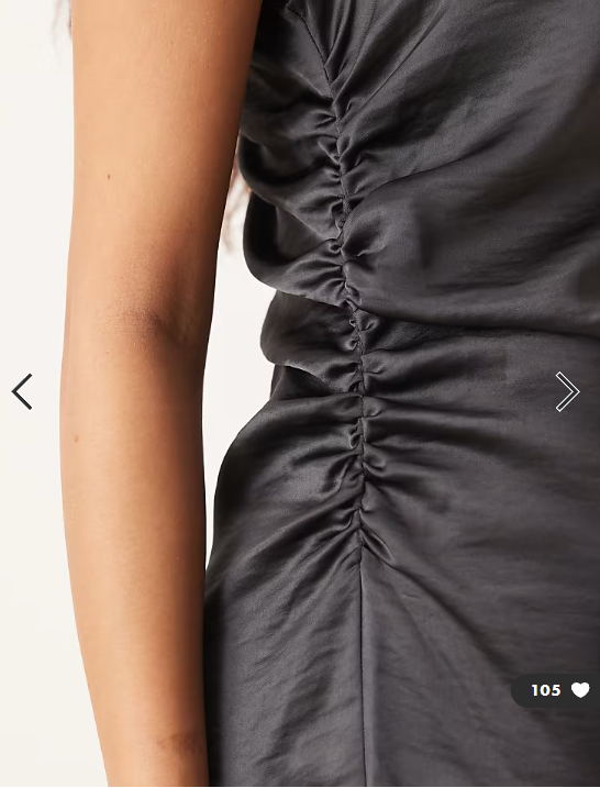 Mango ruched side satin sleeveless mini dress in grey