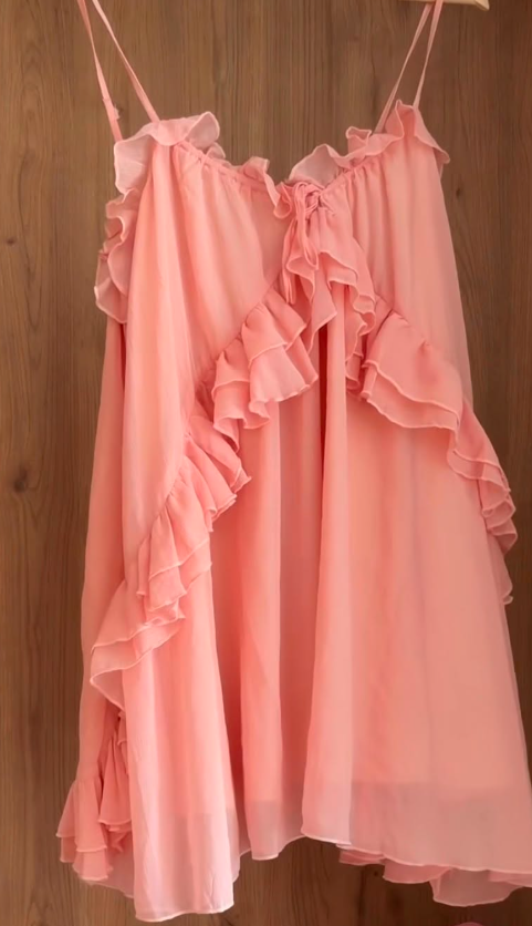 Loavies - Peach chiffon dress