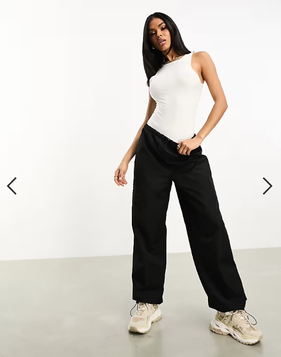 ASOS DESIGN double layer racer bodysuit in white