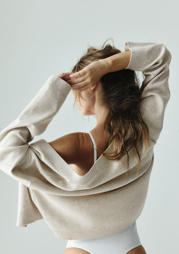 H&M - Fine-knit cardigan - light beige marl