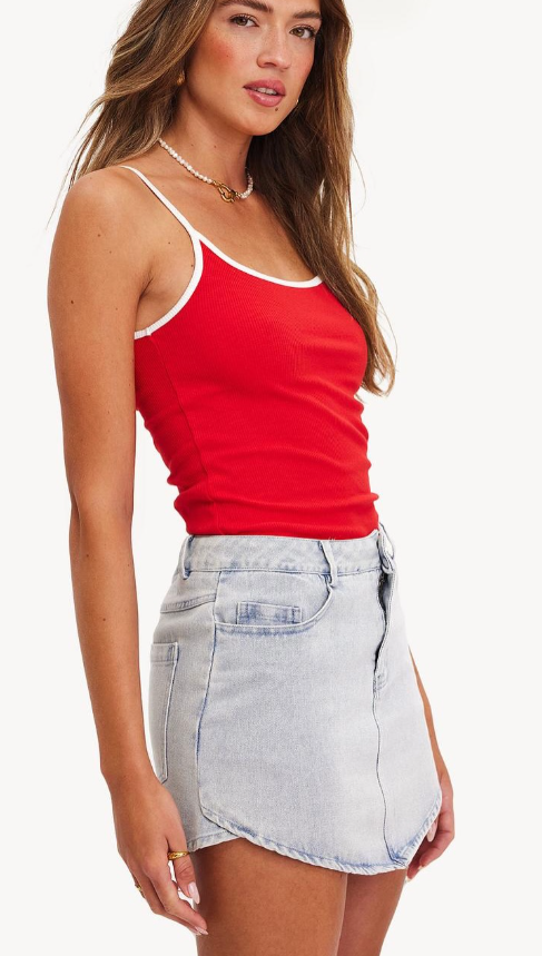 Loavies Blue denim mini skirt