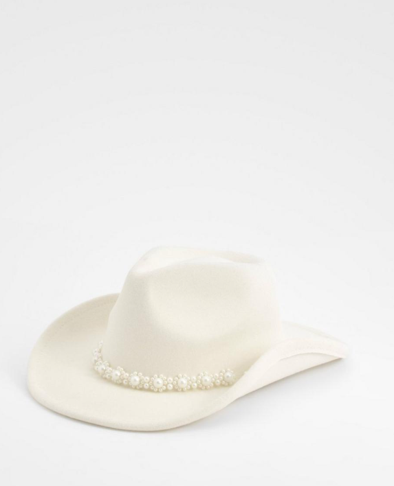 Pearl Detail Western Cowboy Hat