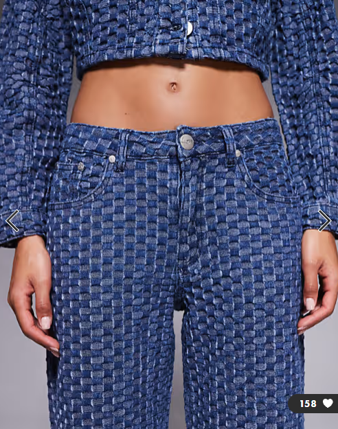 Liquor N Poker mid rise baggy jeans in bubble indigo