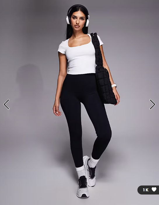4505 active square cap sleeve top in white