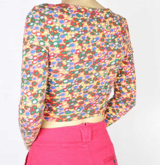 American Apparel Women's Pink And Yellow Shirt