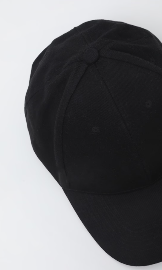 Black Plain Baseball Cap