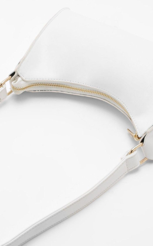 Boohoo Mini Shoulder Grab Bag - white