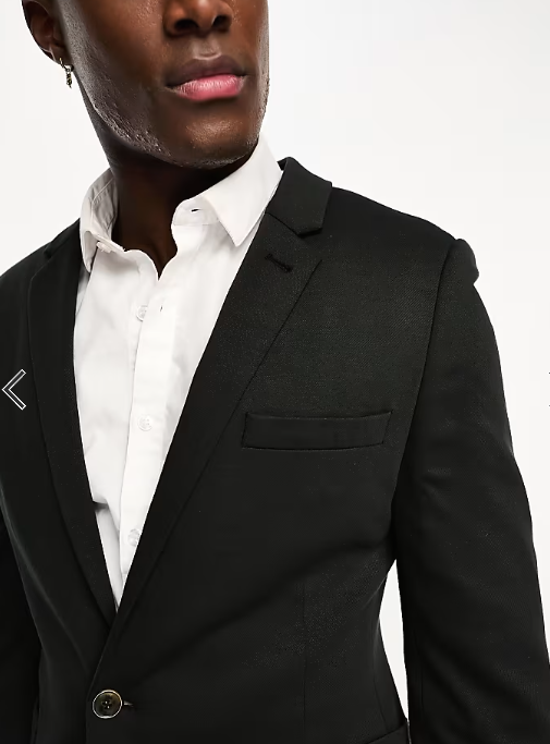 ASOS DESIGN super skinny jersey blazer in black