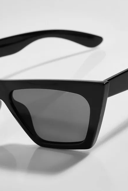 All Black Square Cat Eye Sunglasses
