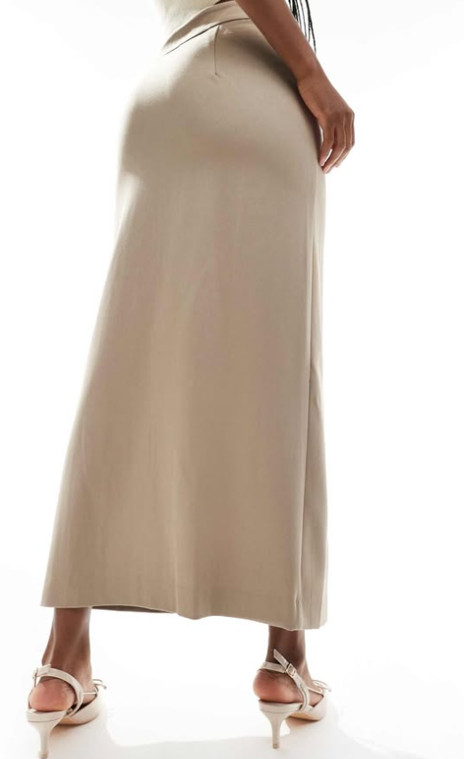 Na-kd Tailored Front Slit Midi Skirt