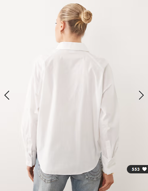 ASOS DESIGN oversized shirt in white