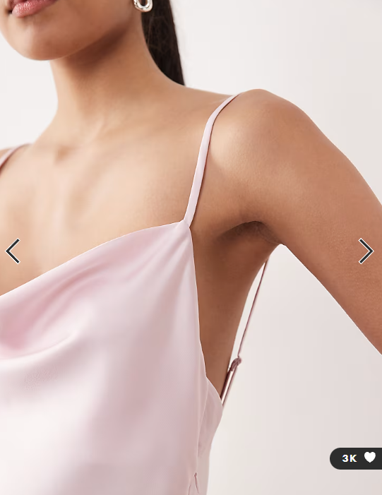 Vila satin cowl neck cami maxi dress in cherry blossom