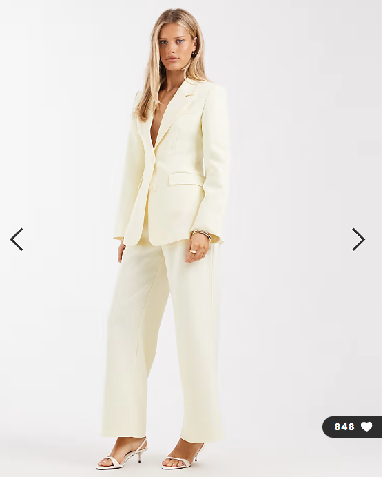 4th & Reckless tailored cinched waist pocket front blazer in yellow - part of a set