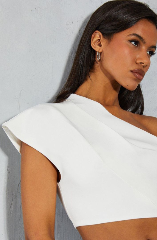 One Shoulder Structured Asymmetric Top